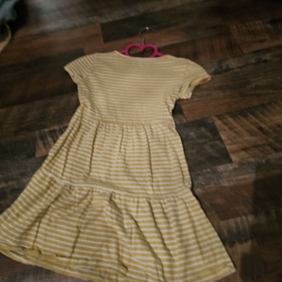 Old Navy Yellow and White Striped Kids Dress - Picture 5 of 7